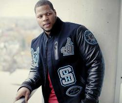 Suh's Destroyer jacket and custom chenille patches