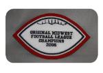 Chenille football sleeve patch for your varsity letterman jackets.