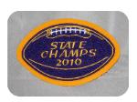 Modern Chenille Football to stand out of your letterman jacket patches