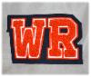 Position Chenille Patch for a varsity letterman jacket. 